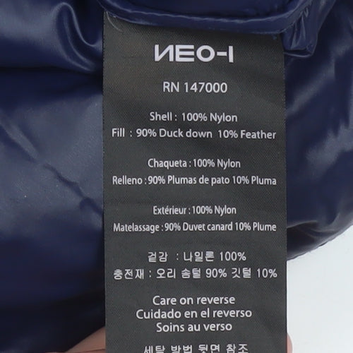 NEO-I by Orobos Women's Blue Puffer Jacket Size S Quilted Down