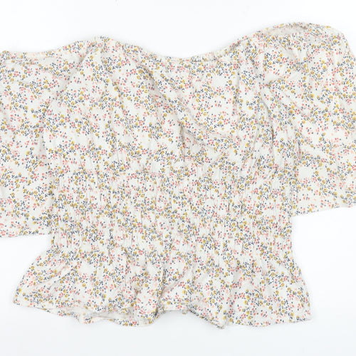 ASOS Women’s Multicoloured Floral Off Shoulder Tunic Blouse Size 14