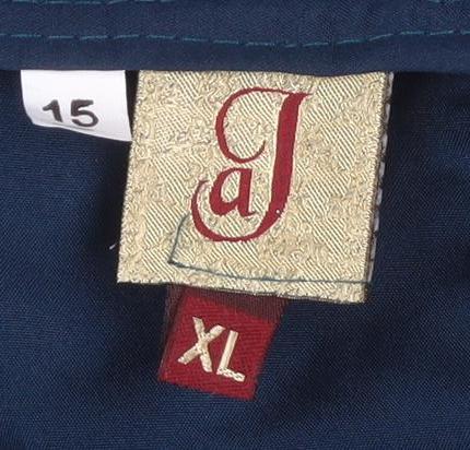 Jaipur Women’s Blue Embroidered Bohemian Off Shoulder Blouse XL