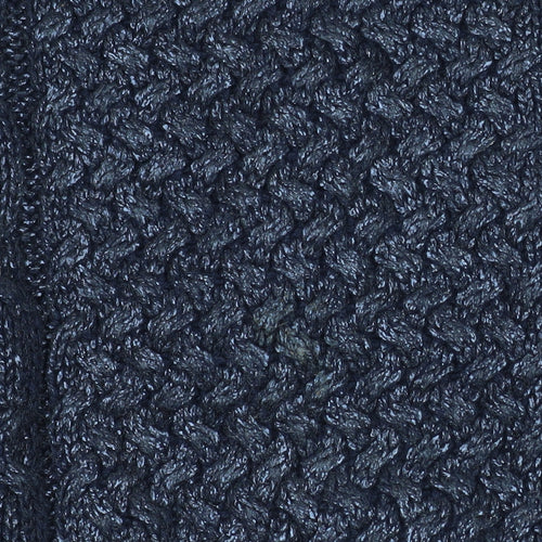 French Connection Womens Navy Cable Knit Cotton Pullover Sweater XS
