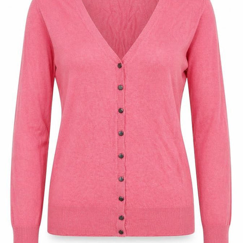 French Connection Womens Pink XS V-Neck Button Cardigan
