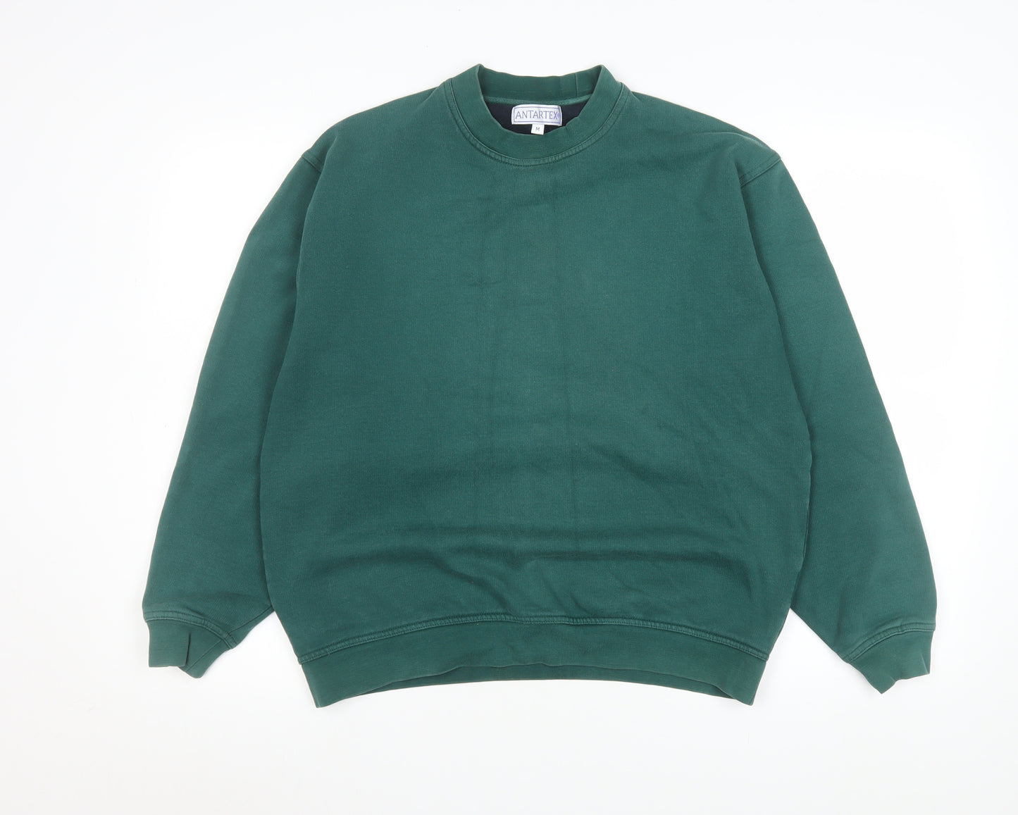 Antartex Men's Green Pullover Sweatshirt M Crew Neck Cotton Blend