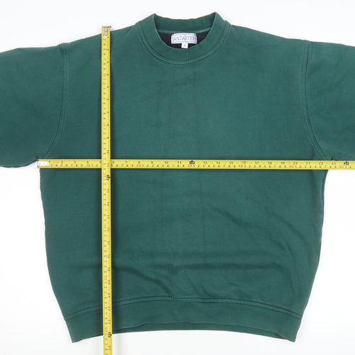 Antartex Men's Green Pullover Sweatshirt M Crew Neck Cotton Blend