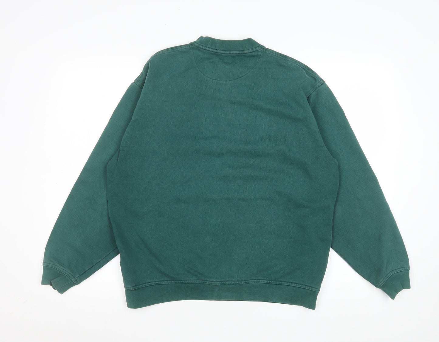 Antartex Men's Green Pullover Sweatshirt M Crew Neck Cotton Blend