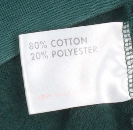 Antartex Men's Green Pullover Sweatshirt M Crew Neck Cotton Blend