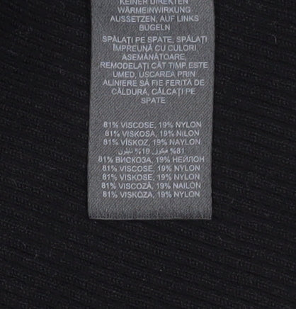 Betty Jackson Black Women's Black Beaded Knit Top Size 12