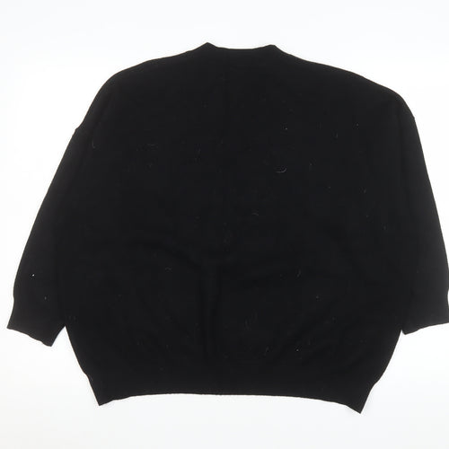 Romwe Women's Black Anime Graphic Pullover Sweatshirt Size L