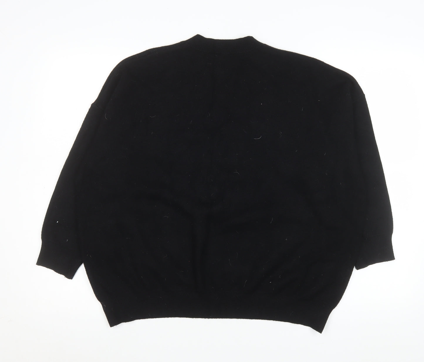 Romwe Women's Black Anime Graphic Pullover Sweatshirt Size L
