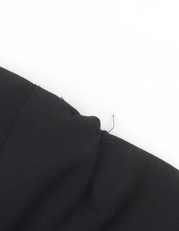 Platform Women's Black Size 12 Pleated Flare Midi Skirt Polyester Blend