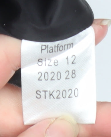 Platform Women's Black Size 12 Pleated Flare Midi Skirt Polyester Blend