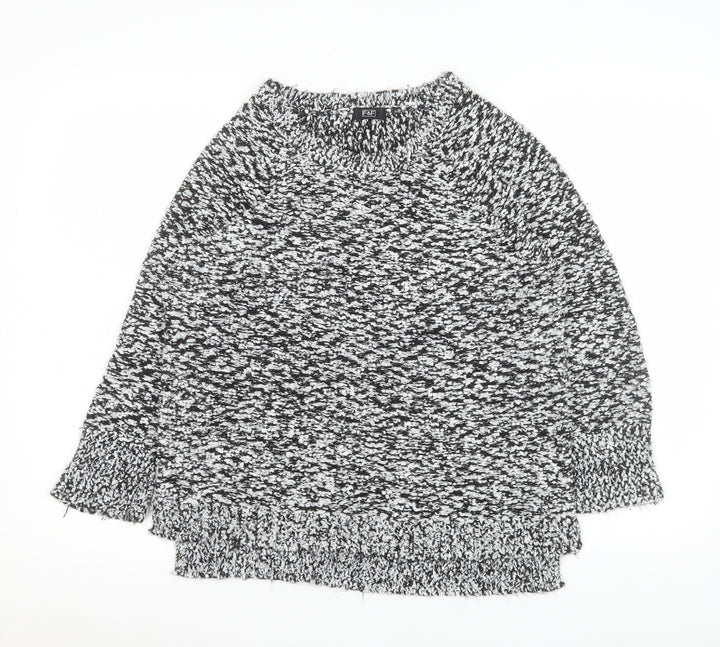 F&F Women’s Grey Chunky-Knit Pullover Jumper Size 14