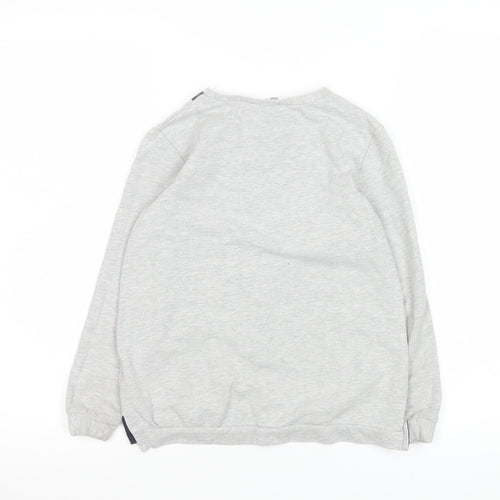 Mayoral Girls Grey Long Sleeve Graphic Pullover T-Shirt 9 Years
