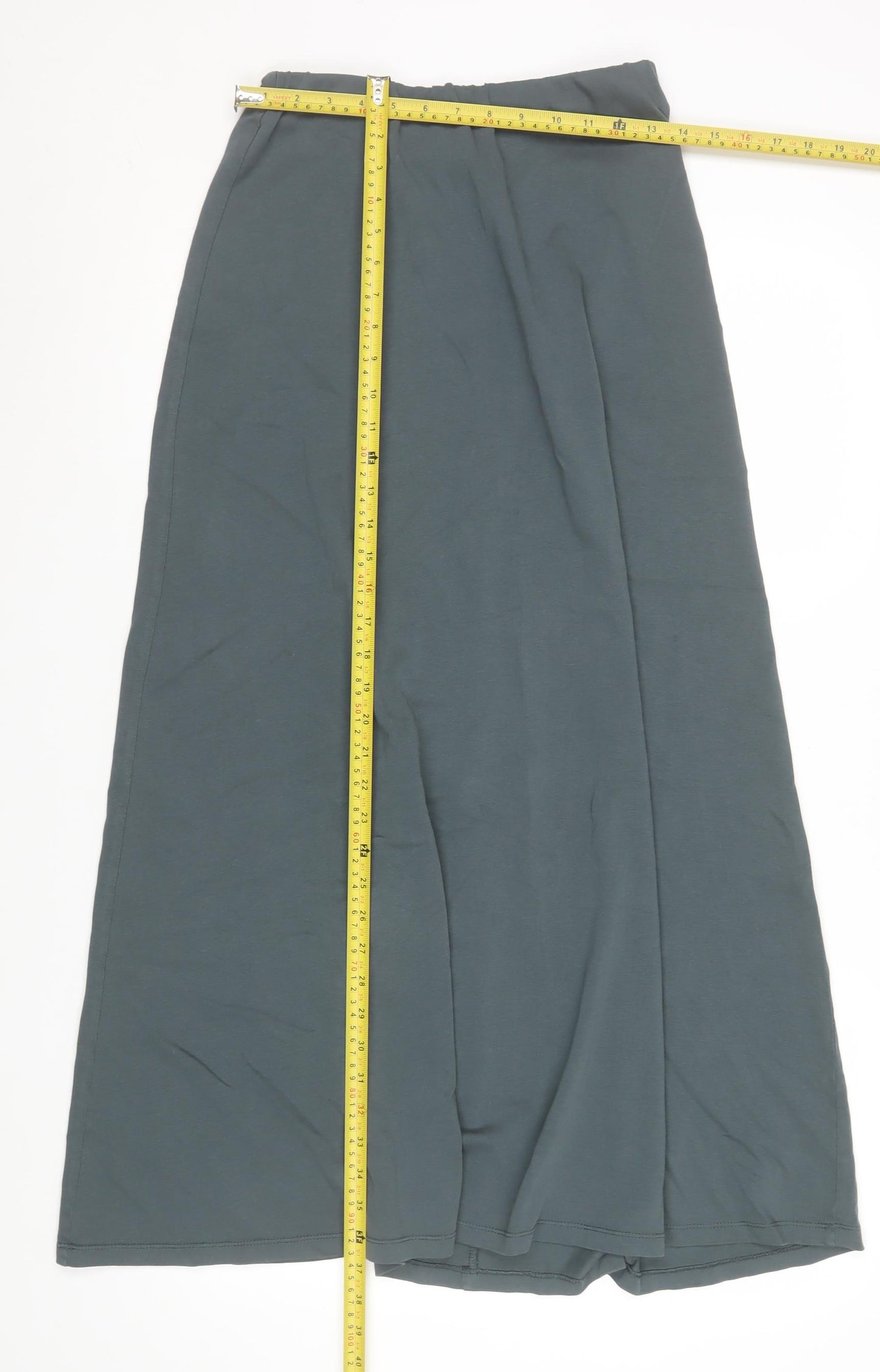 Zara Women Grey Long Jersey Pencil Skirt Size S