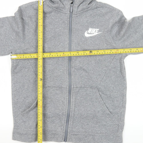 Nike Teens Grey Full Zip Hooded Sports Jacket L