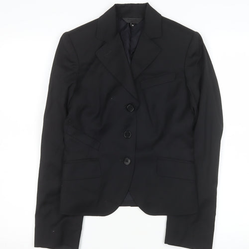 Paul Smith Black Women's Wool Blazer Black Size 10 Tailored Single-Breasted Jacket