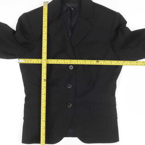 Paul Smith Black Women's Wool Blazer Black Size 10 Tailored Single-Breasted Jacket
