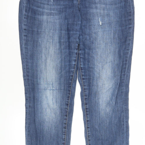 Blue Shadow Men's Blue Straight Leg Stretch Denim Jeans L