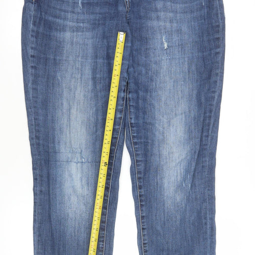 Blue Shadow Men's Blue Straight Leg Stretch Denim Jeans L