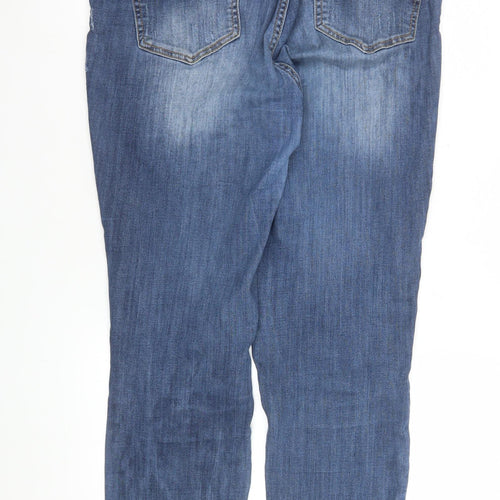 Blue Shadow Men's Blue Straight Leg Stretch Denim Jeans L