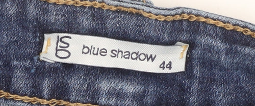 Blue Shadow Men's Blue Straight Leg Stretch Denim Jeans L