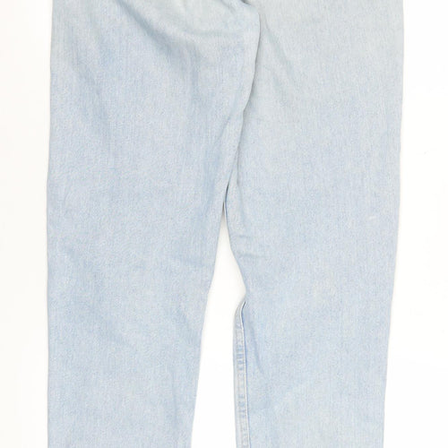 American Apparel Women Blue Size 8 High Rise Mom Jeans