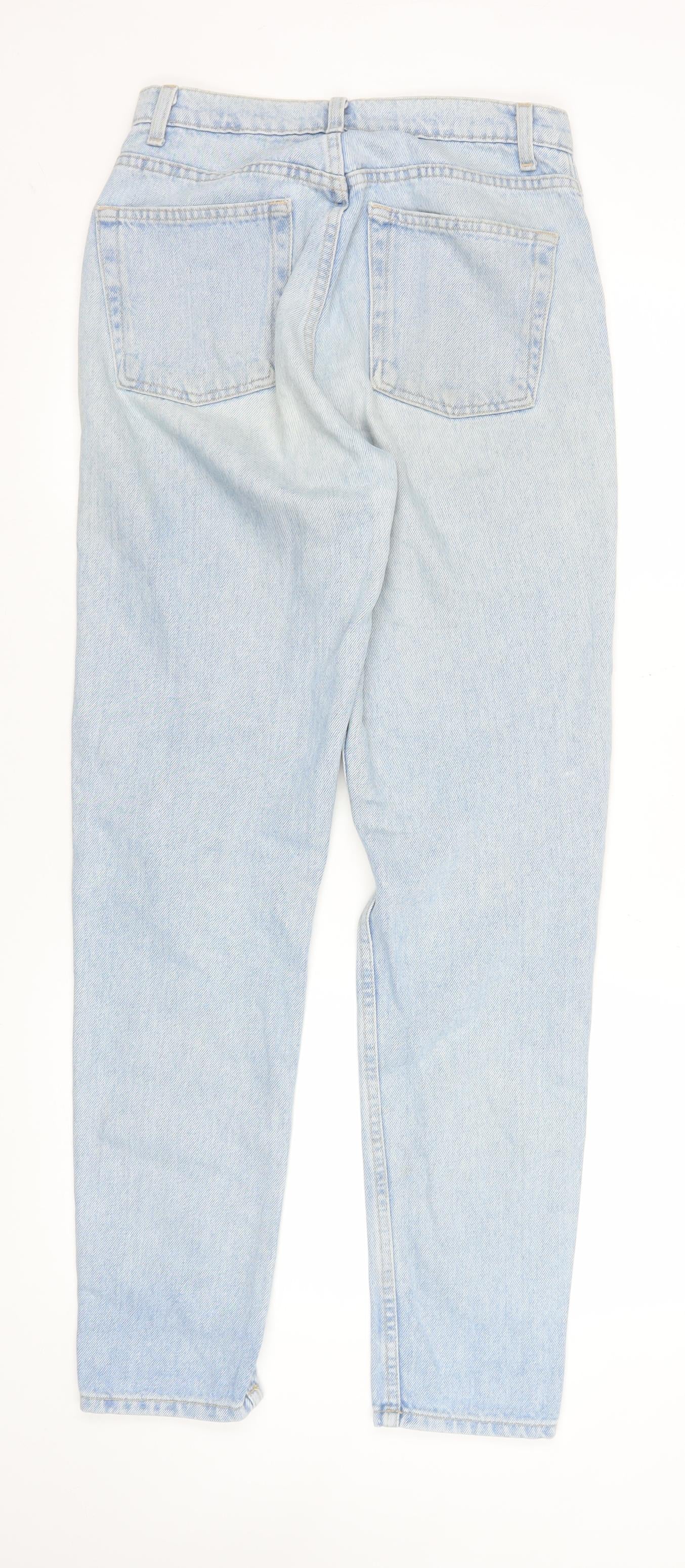 American Apparel Women Blue Size 8 High Rise Mom Jeans