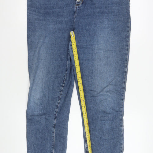 Abercrombie & Fitch Women's Blue 16L High Rise Super Skinny Ankle Jeans