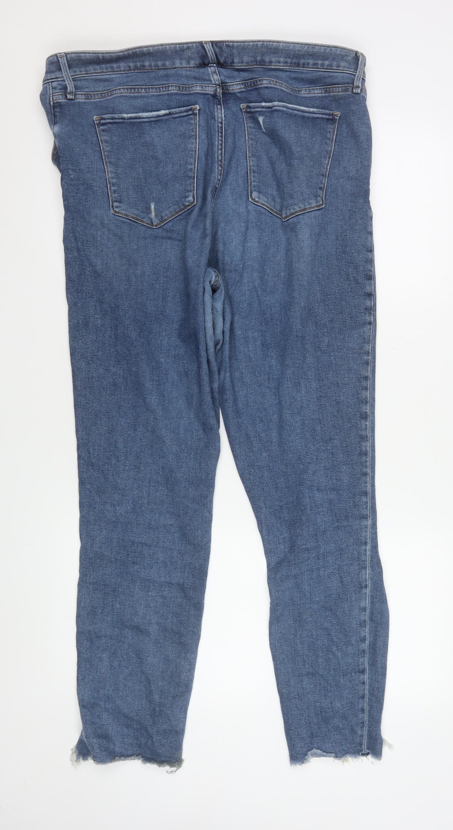 Abercrombie & Fitch Women's Blue 16L High Rise Super Skinny Ankle Jeans