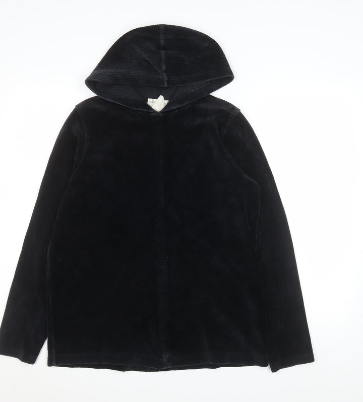 Jones New York Sport Women's Black Small Corduroy Pullover Hoodie