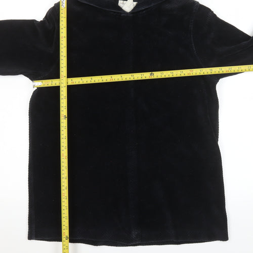 Jones New York Sport Women's Black Small Corduroy Pullover Hoodie