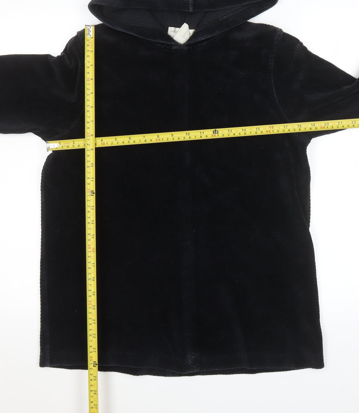 Jones New York Sport Women's Black Small Corduroy Pullover Hoodie