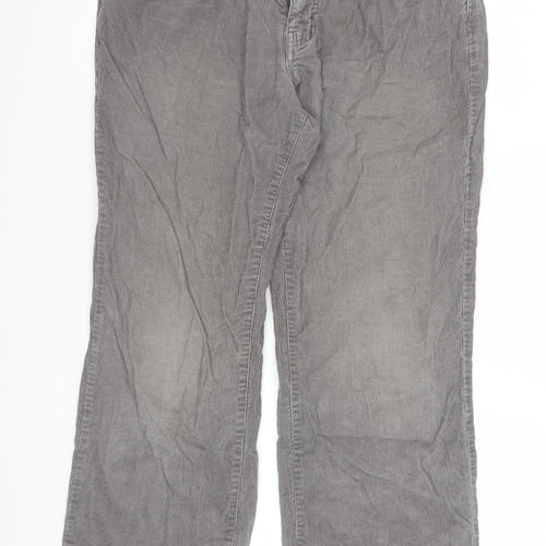 Sonoma Life + Style Women's Grey Corduroy Chino Trousers 32x30