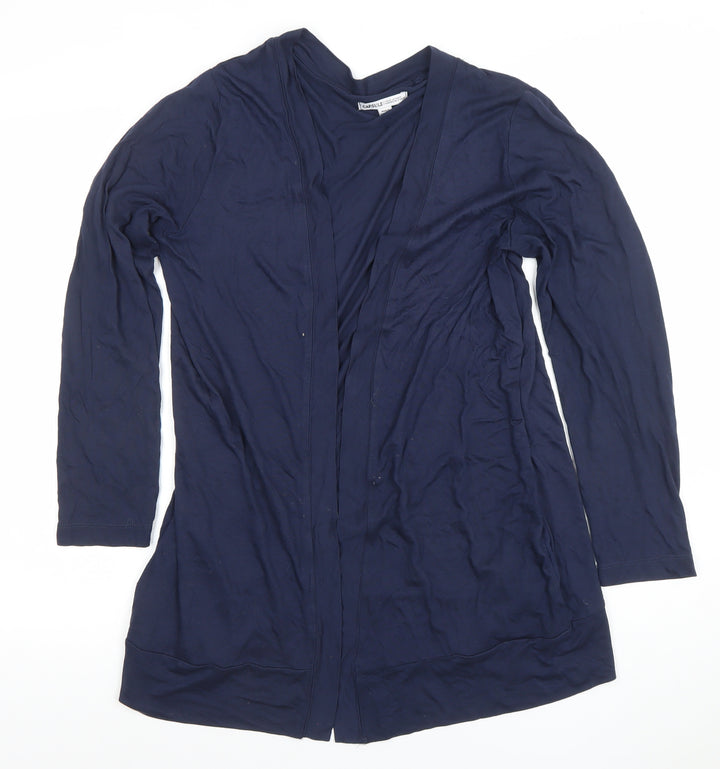 Capsule Women Blue Long Sleeve V-Neck Jersey Cardigan Size 14