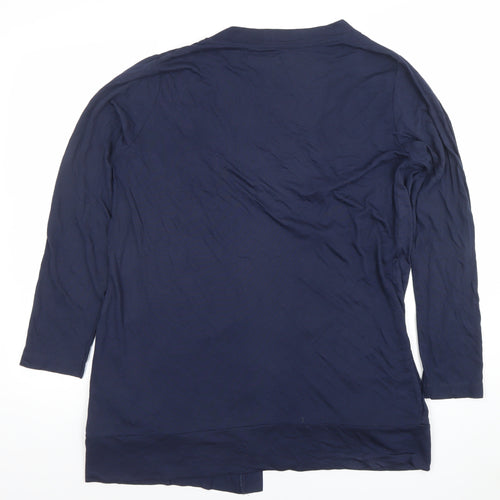 Capsule Women Blue Long Sleeve V-Neck Jersey Cardigan Size 14