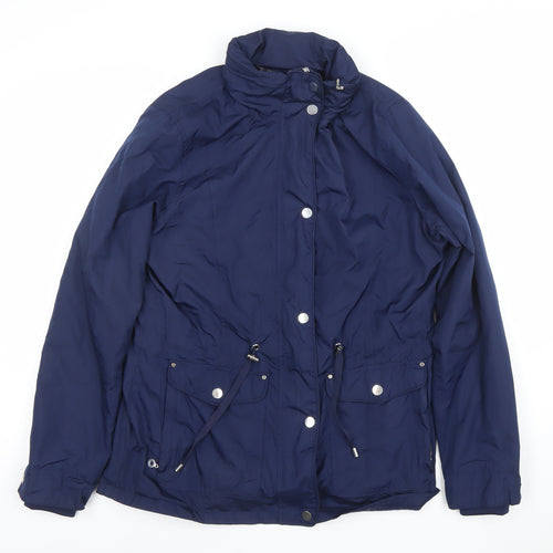 Dunnes Women's Blue Mid-Length Parka Jacket Size 10