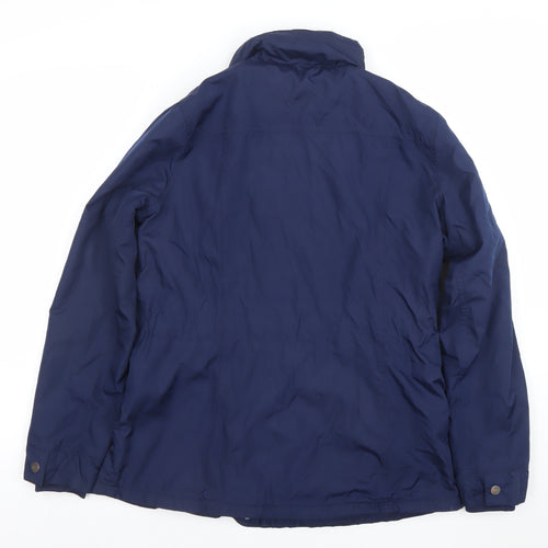 Dunnes Women's Blue Mid-Length Parka Jacket Size 10
