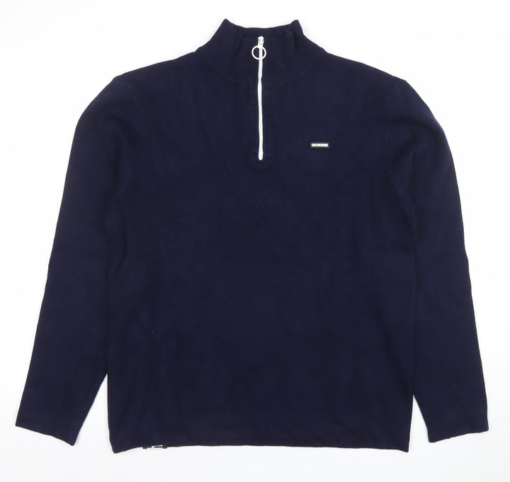 Khujo Men's Blue Half Zip Pullover Sweatshirt Size L