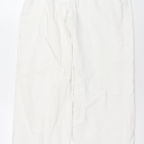Zara Women White Straight Regular Mid Rise Stretch Jeans Size 9