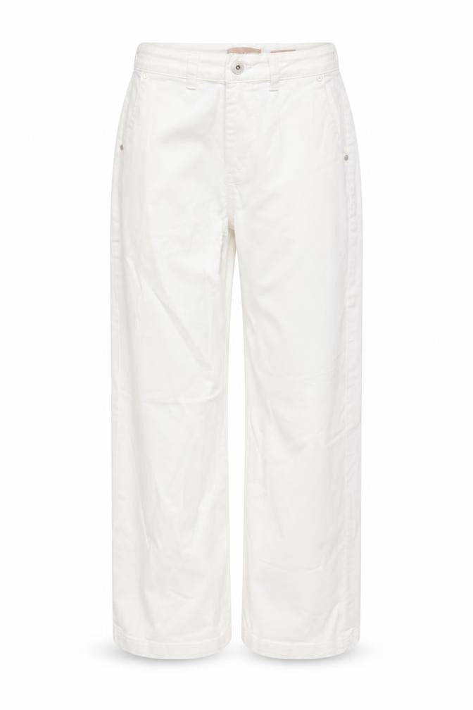 Front view of Zara Women White Straight Regular Mid Rise Stretch Jeans, size 9