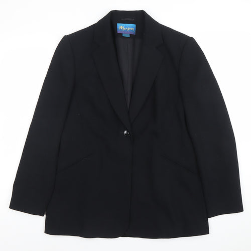 Monsoon Women’s Black Blazer Size 12 Regular Fit Single-Breasted Jacket