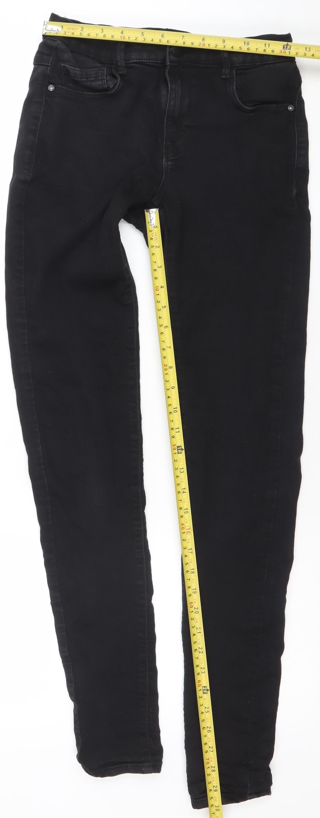 ONLY Women's Black Skinny Jeans M 32 Slim Fit Stretch Denim