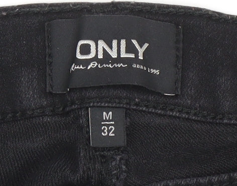 ONLY Women's Black Skinny Jeans M 32 Slim Fit Stretch Denim
