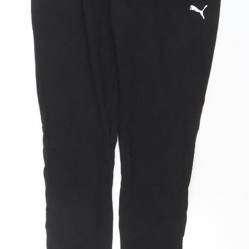 Puma Womens Black Slim Fit Cotton Leggings Size S Activewear