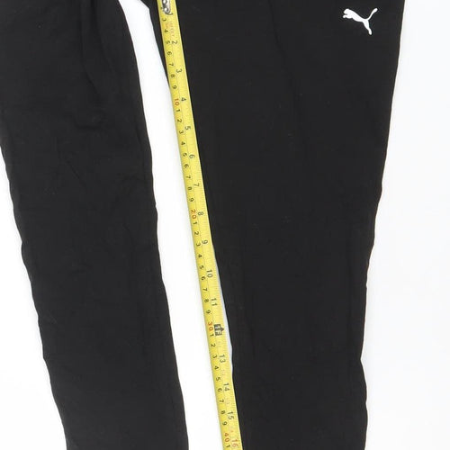 Puma Womens Black Slim Fit Cotton Leggings Size S Activewear