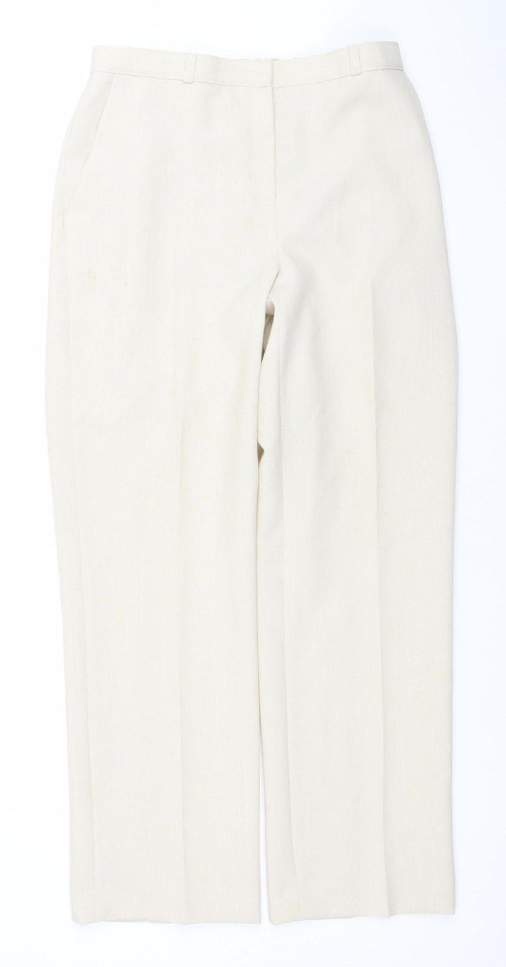 BHS Women’s Stone Classics Trousers Size 10 Polyester Elastic Waist