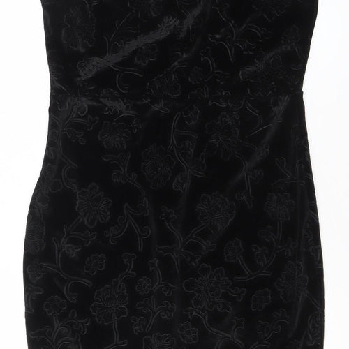 Jasmine London Women’s Black Velvet Sleeveless Sheath Dress Size 12