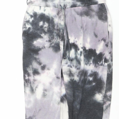 Hippie Rose Women's Grey Tie Dye Sleeveless Jumpsuit Size S Cotton Blend