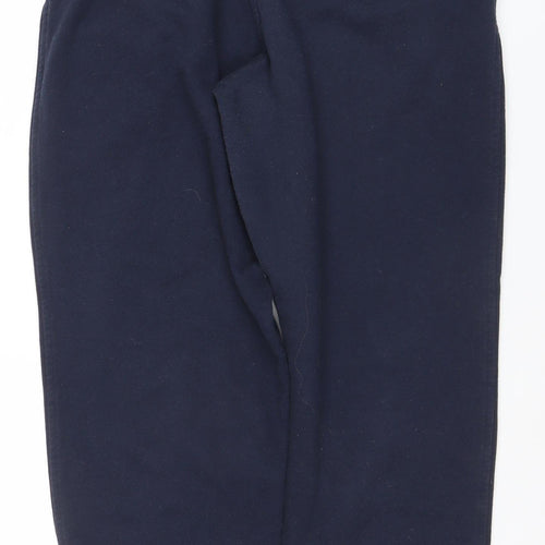 Reebok Men Blue Fleece Sweatpants L Regular Fit Elastic Waist Activewear