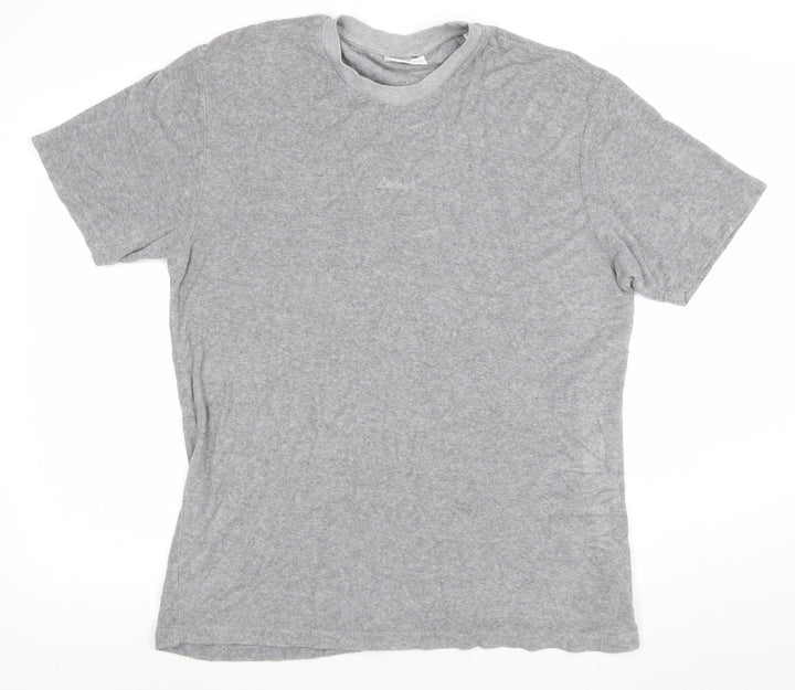 Lindbergh Men's Grey XL Crew Neck Cotton Blend T-Shirt