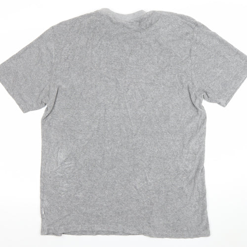 Lindbergh Men's Grey XL Crew Neck Cotton Blend T-Shirt